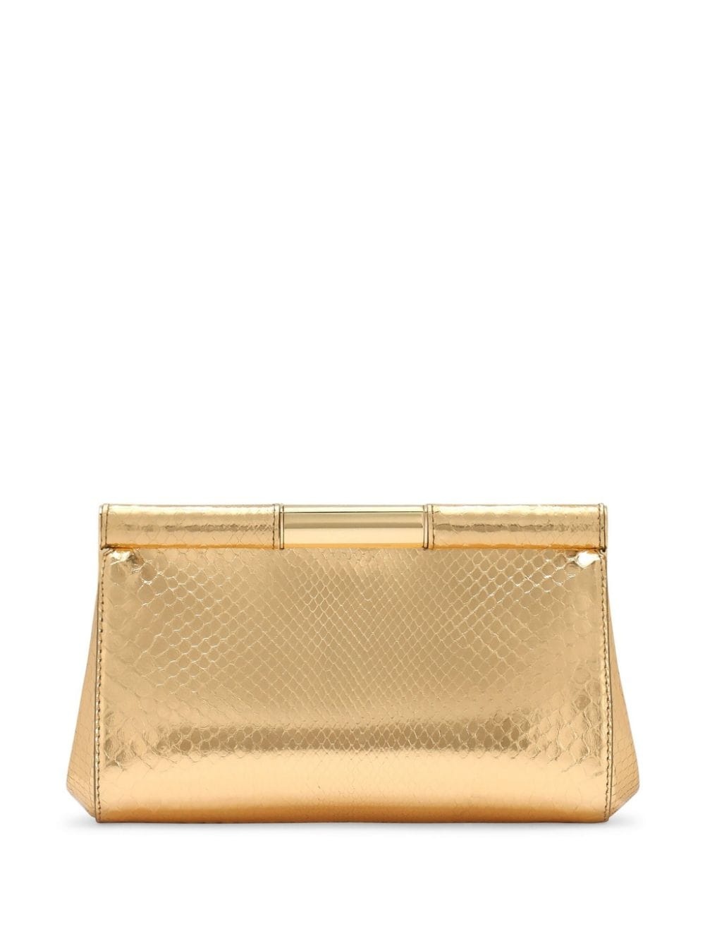 snakeskin-effect clutch bag - 3