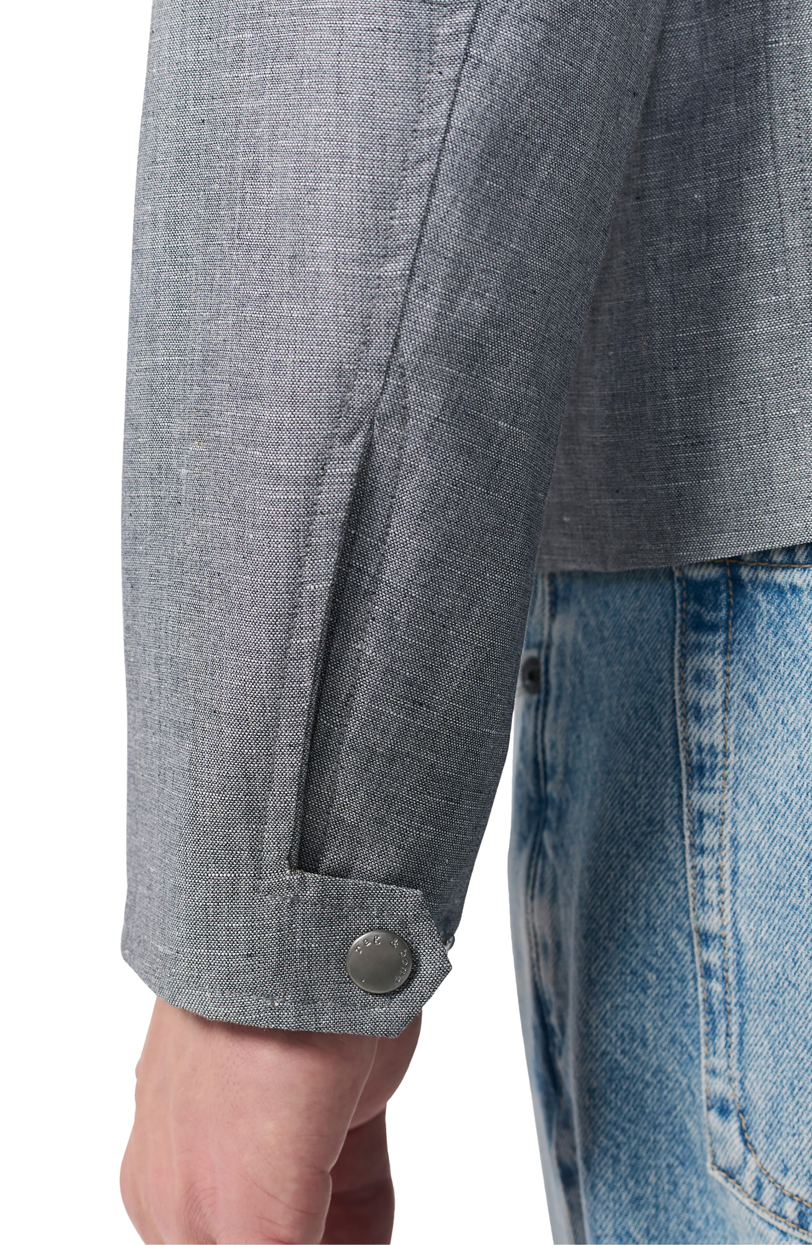 rag & bone Melrose Donegal Wool Blend Zip Jacket in Grey at Nordstrom - 4