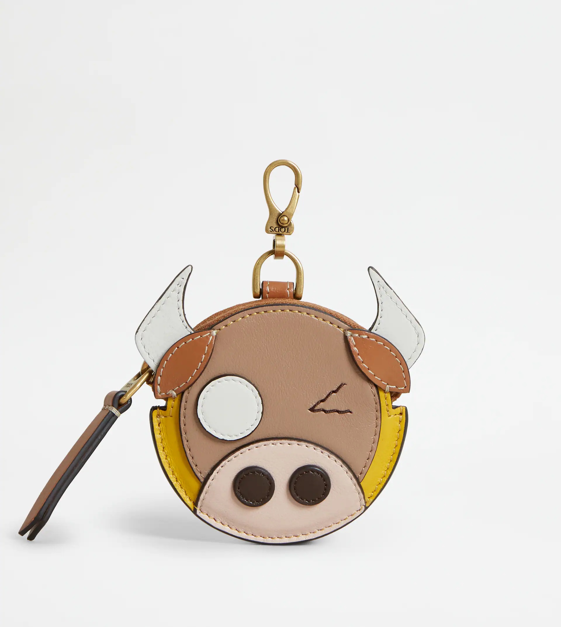 COIN PURSE IN LEATHER CNY MINI - BROWN - 1