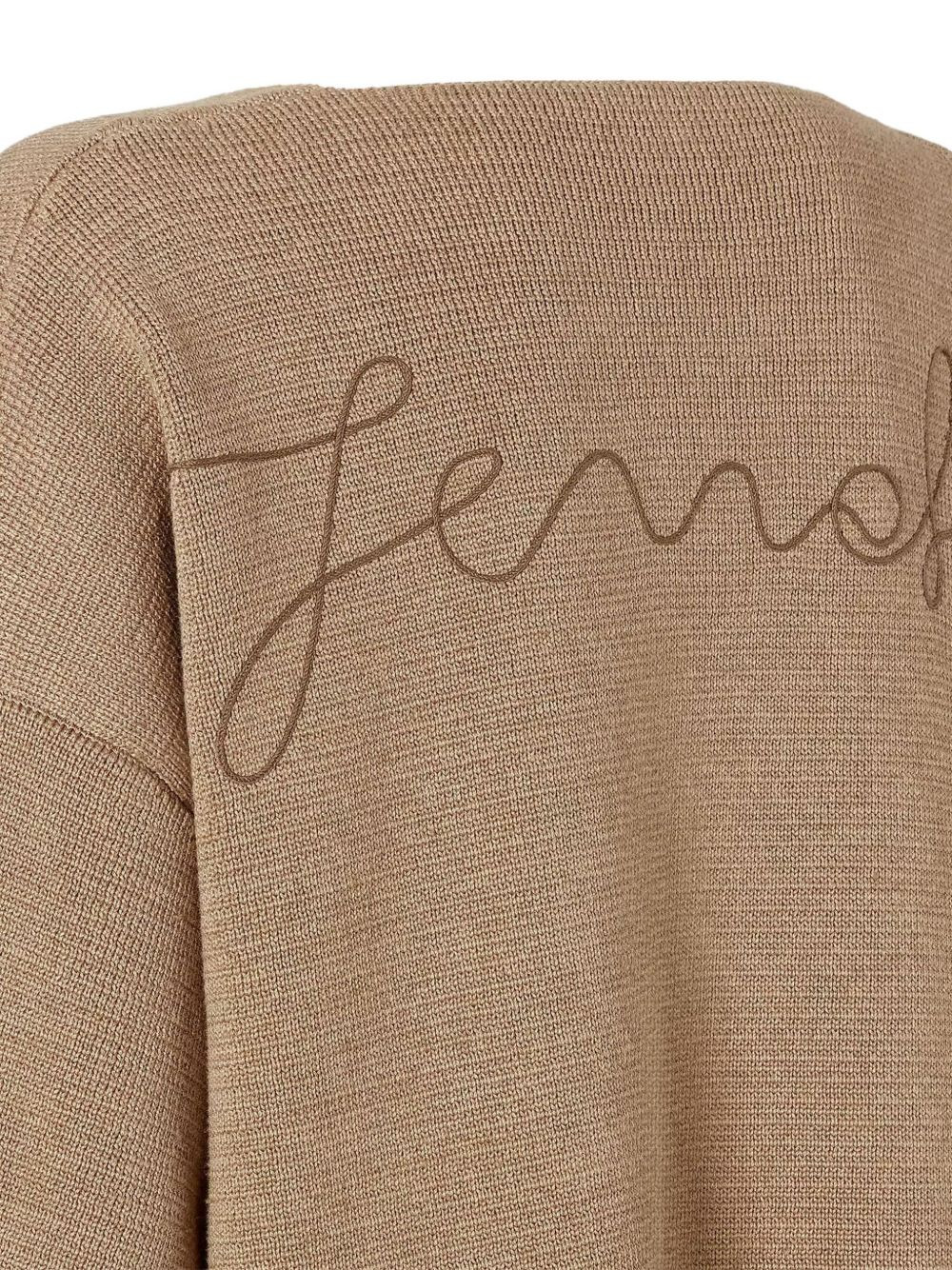 embroidered V-neck top - 3