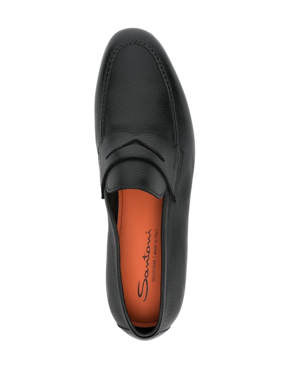 penny-slot leather loafers - 4