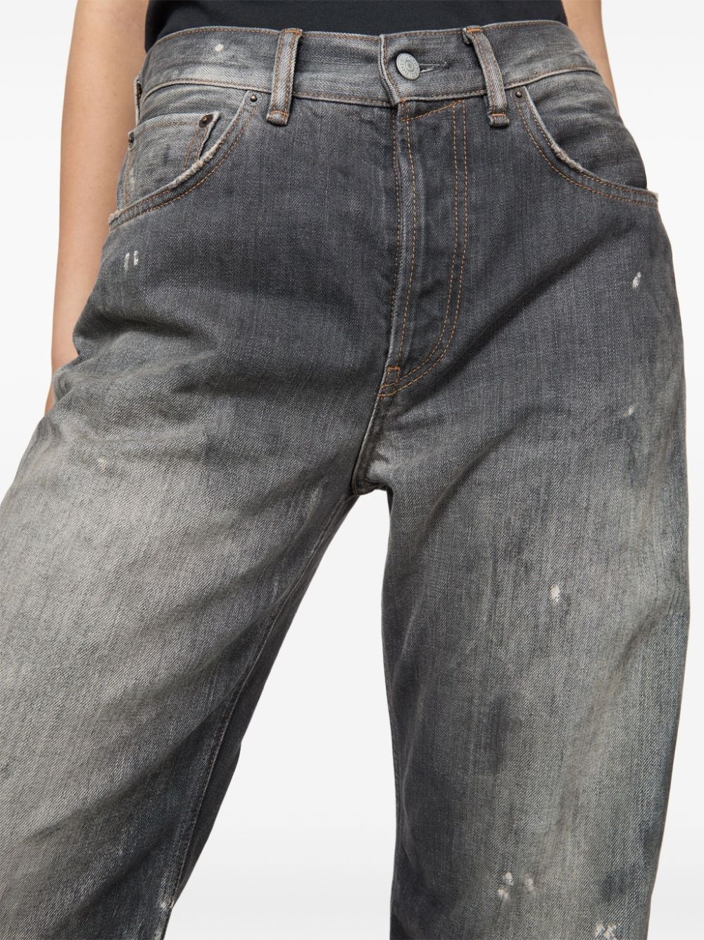 faded loose jeans - 6