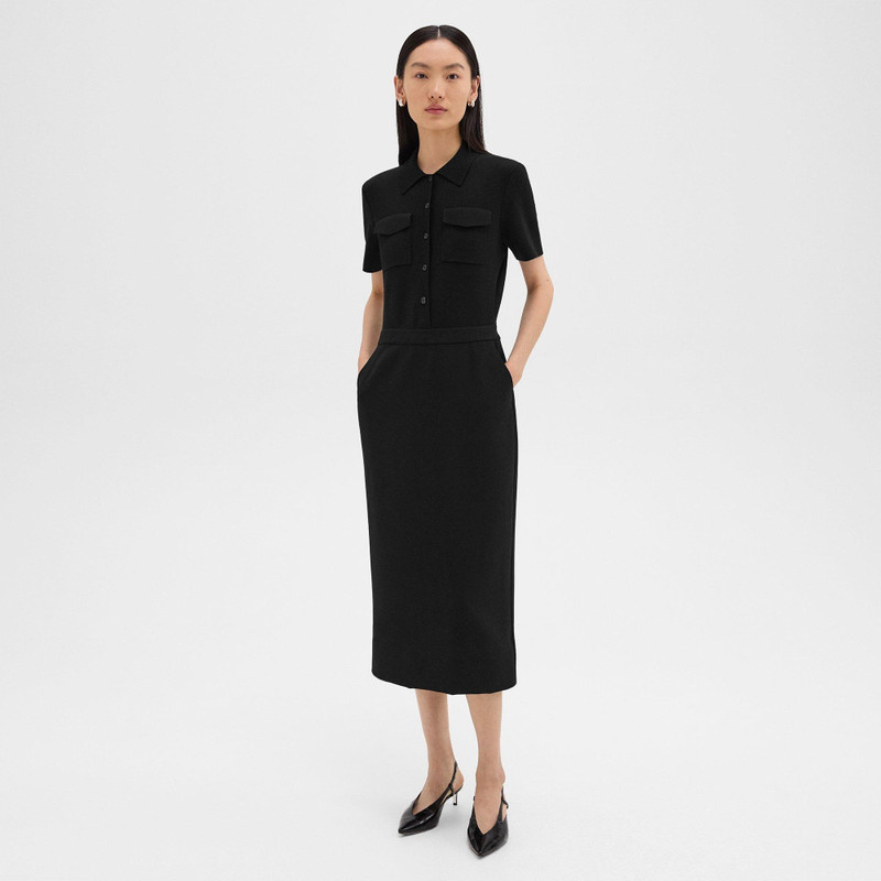 Military Midi Dress in Admiral Crepe 3