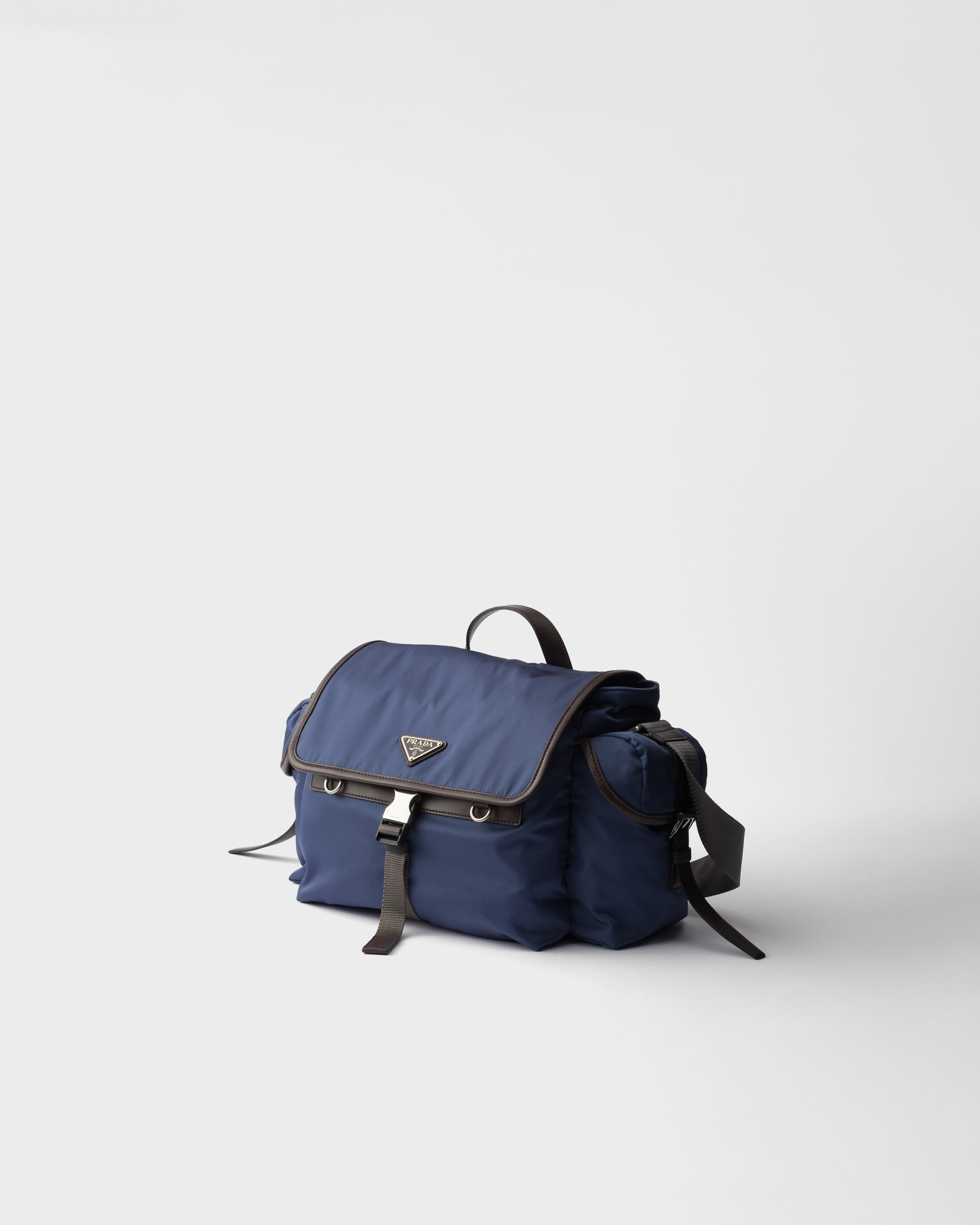 Re-Nylon and leather shoulder bag - 3
