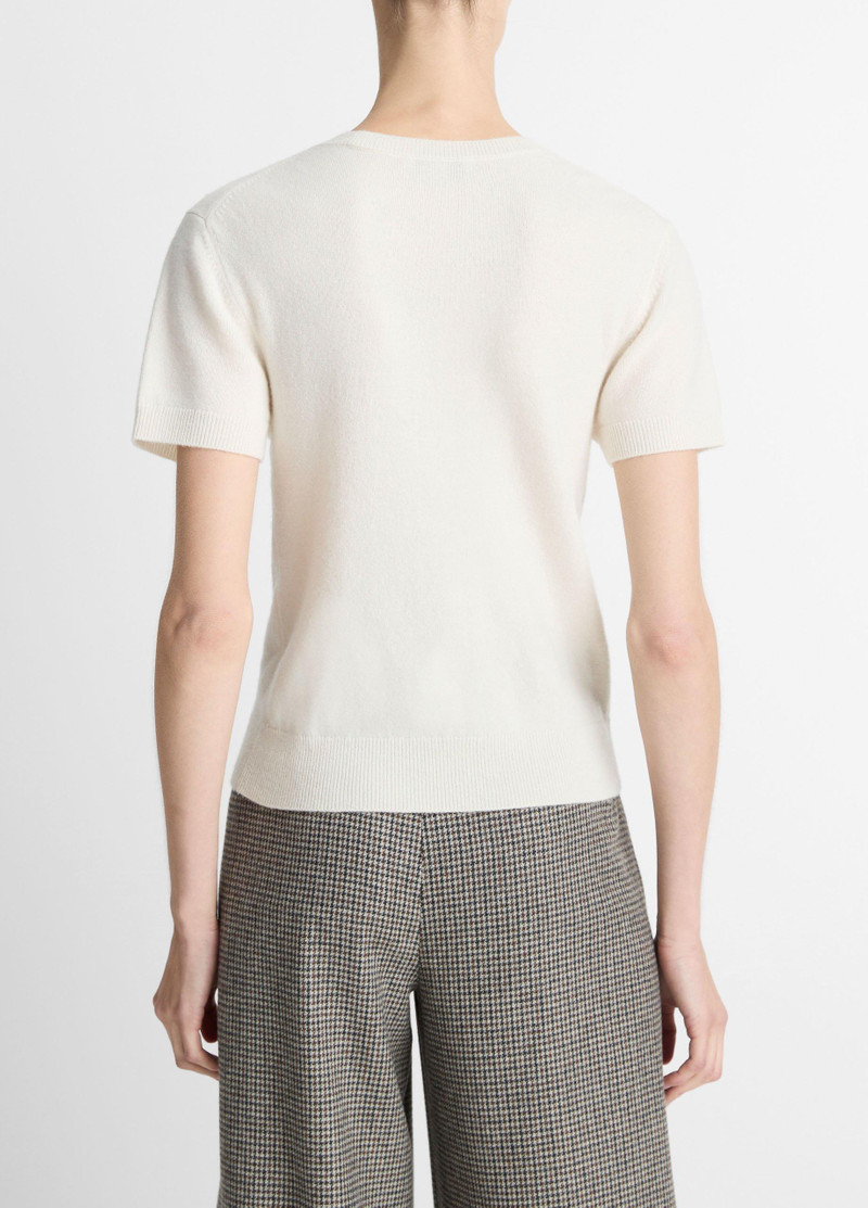 Vince Wool & Cashmere-Blend Short-Sleeve Sweater outlook