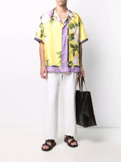 Valentino flora-print short-sleeve shirt outlook