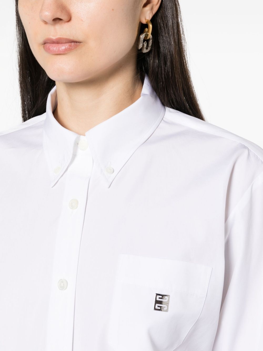 4G-plaque cotton shirt - 5