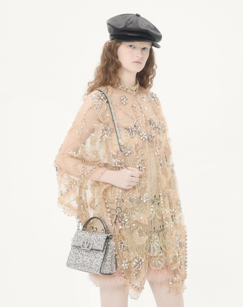 MINI VSLING HANDBAG WITH SPARKLING EMBROIDERY 7
