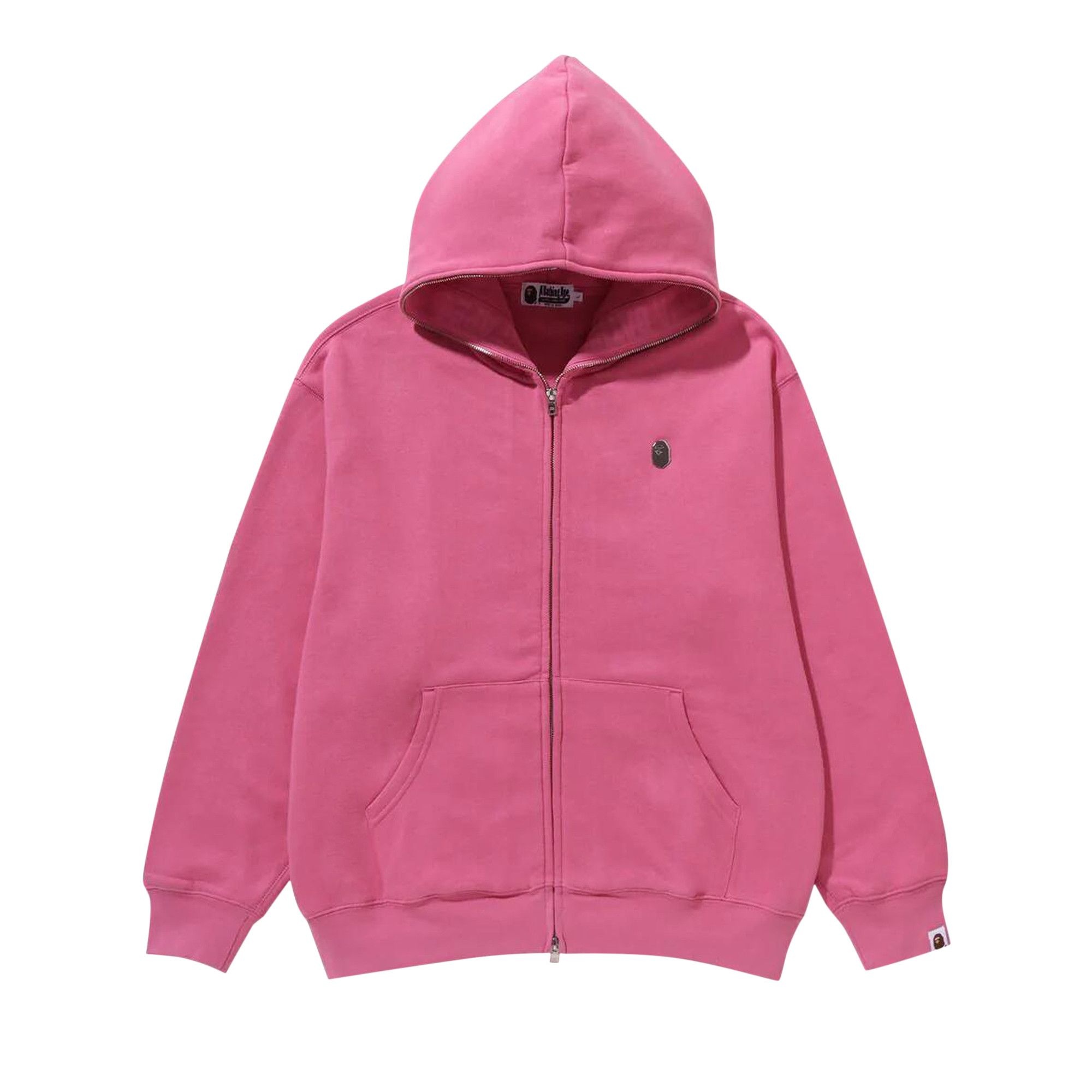 BAPE Metal One Point Full Zip Hoodie 'Pink' - 1