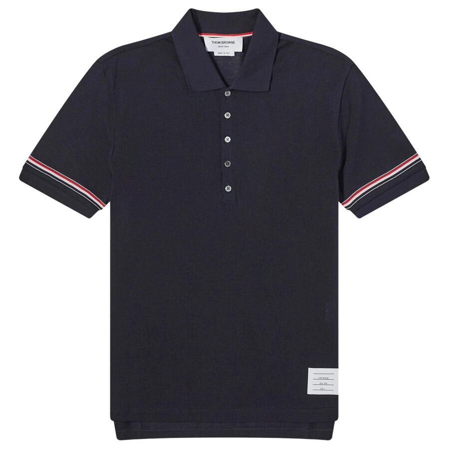 Thom Browne Short Sleeve Cotton Polo Shirt - 5