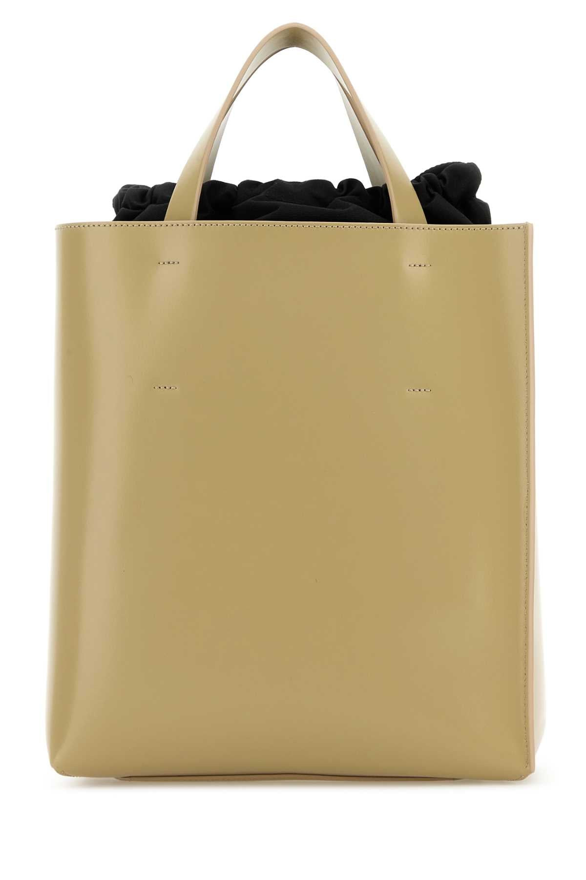 Marni Women Khaki Leather Small Museo Handbag - 3