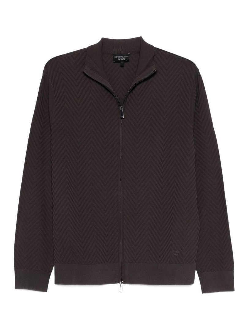EMPORIO ARMANI zip-fastening sweater outlook