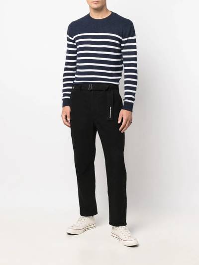 White Mountaineering belted tapered-leg trousers outlook