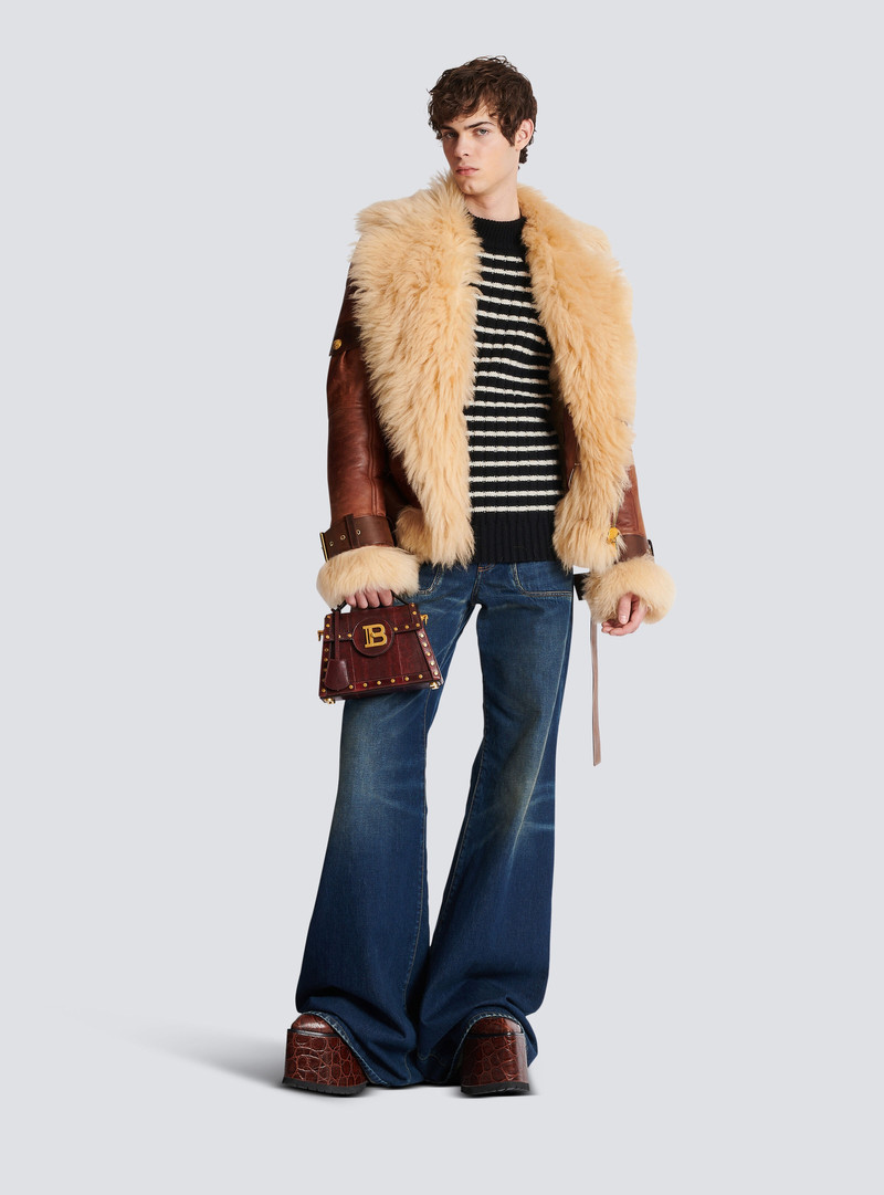 Balmain Striped jumper with golden buttons outlook