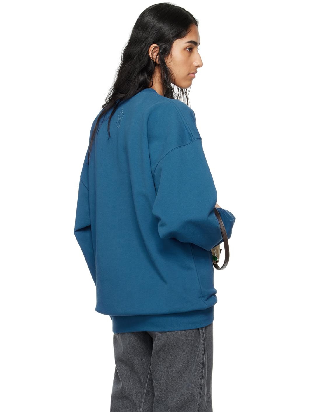Blue Graphic Print Sweatshirt - 3