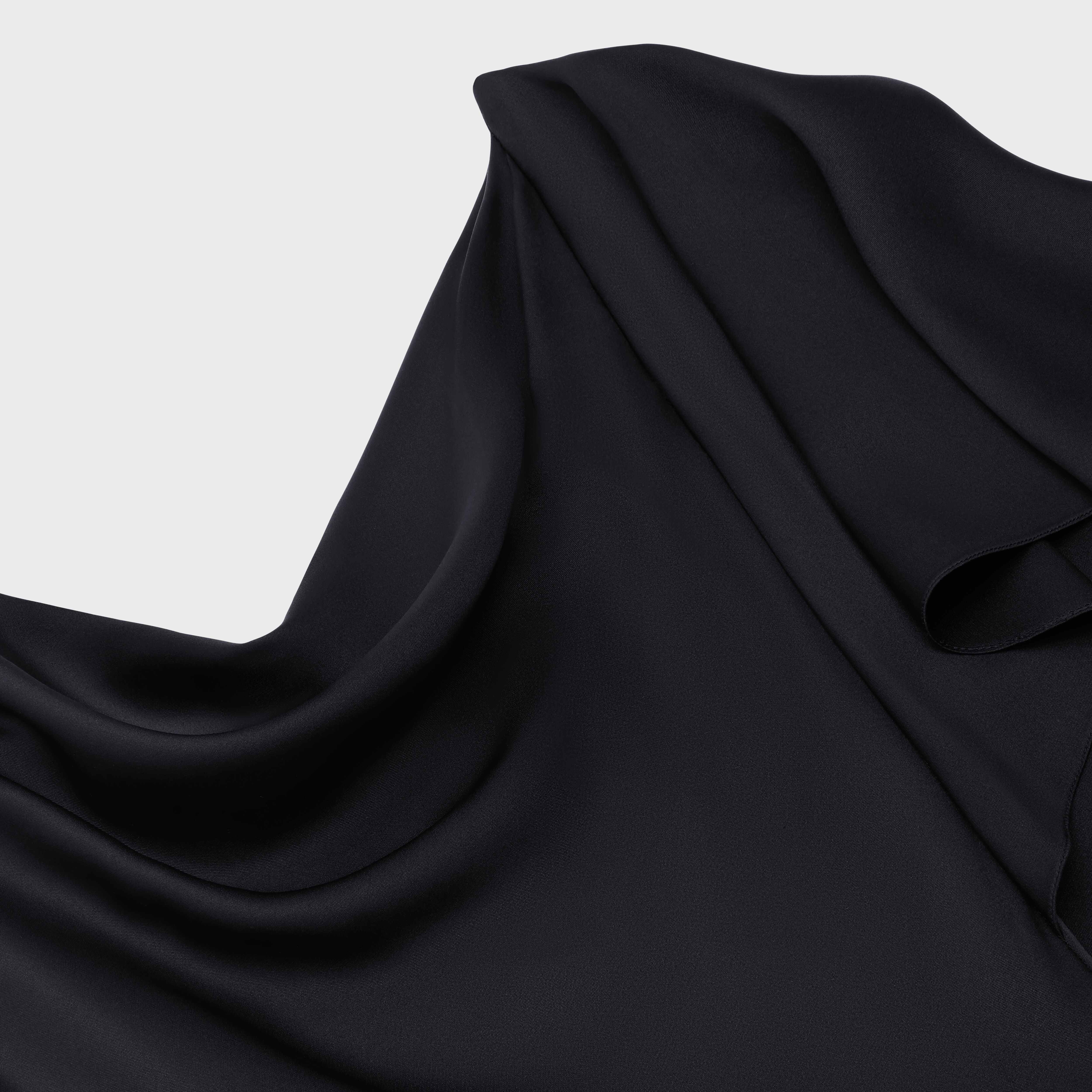 SLIP DRESS WITH CAPE SLEEVES IN SILK SATIN - 3