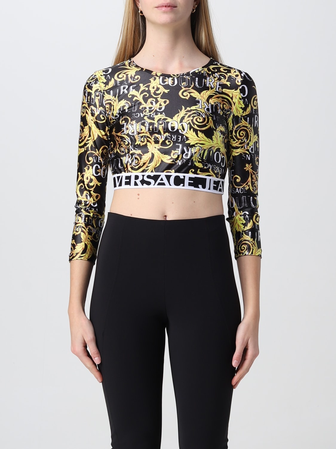 Versace Jeans Couture top in stretch fabric - 1