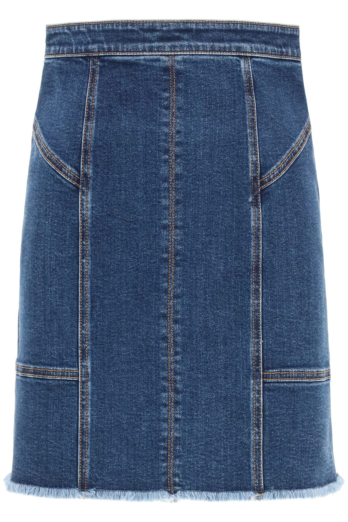 KICKBACK DENIM MINI SKIRT - 1