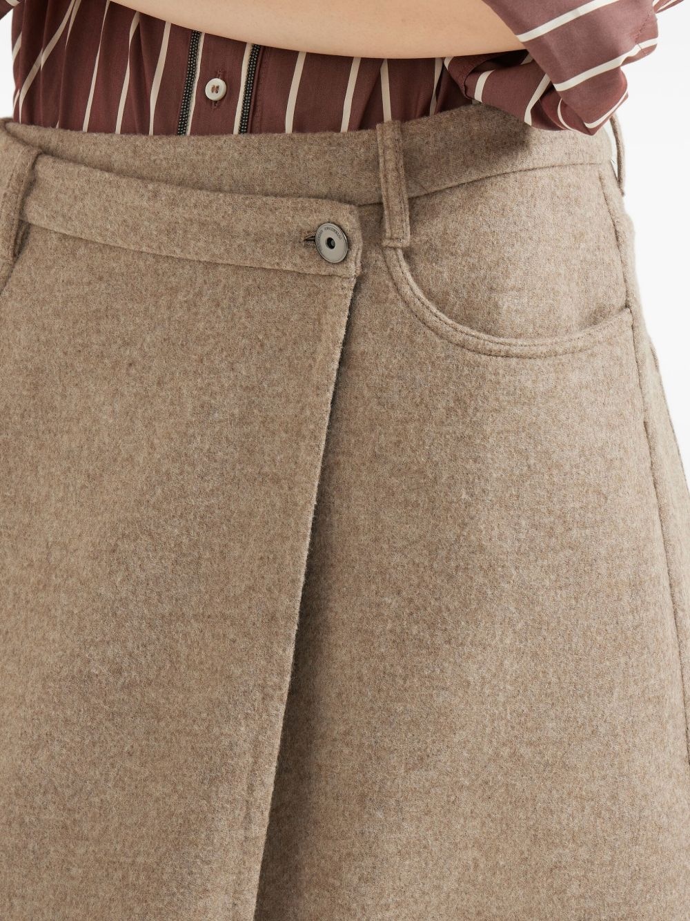 wrap wool skirt - 5