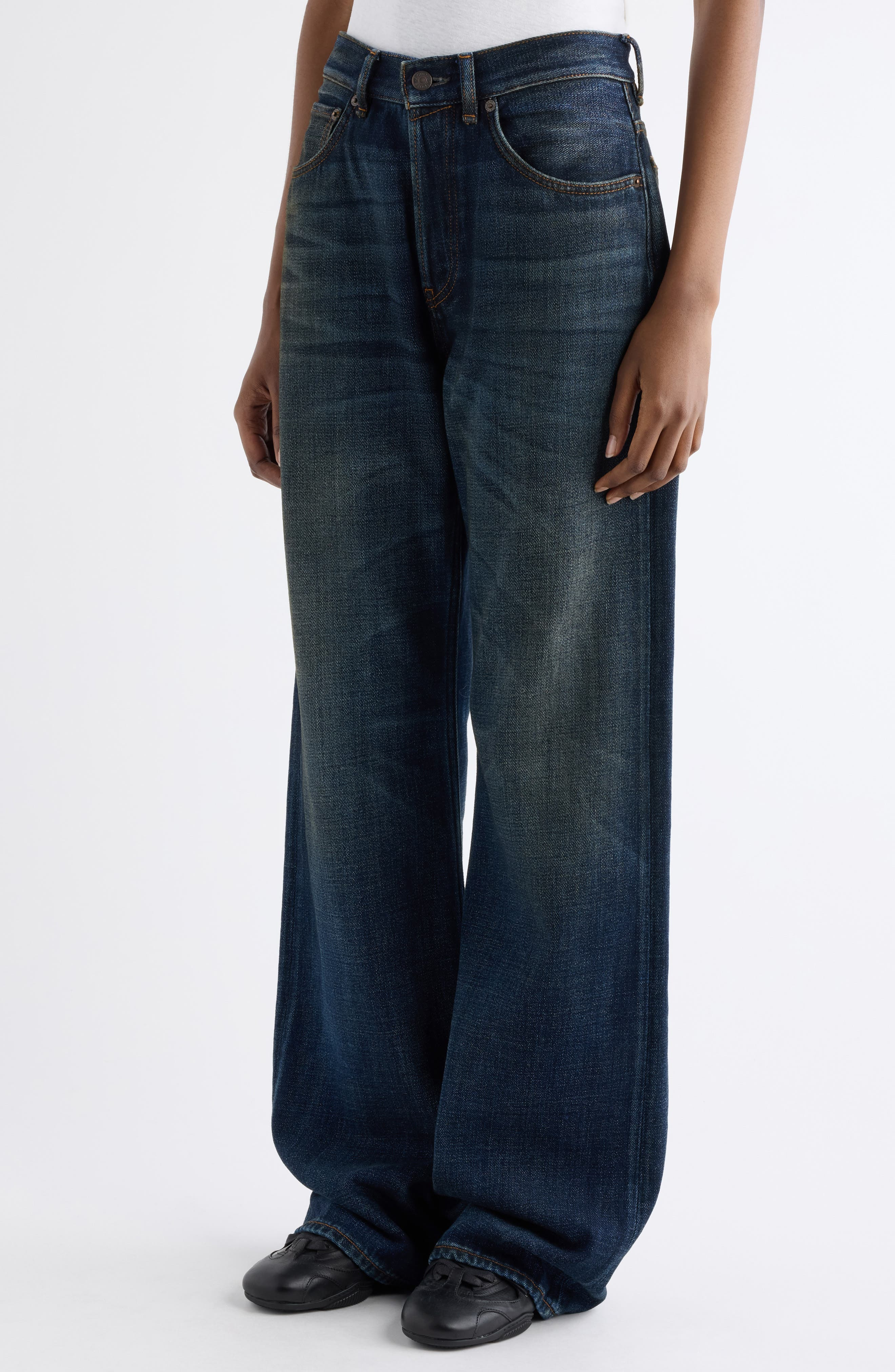 Acne Studios 2021F Regular Fit Denim Jeanes in Dark Blue at Nordstrom - 3