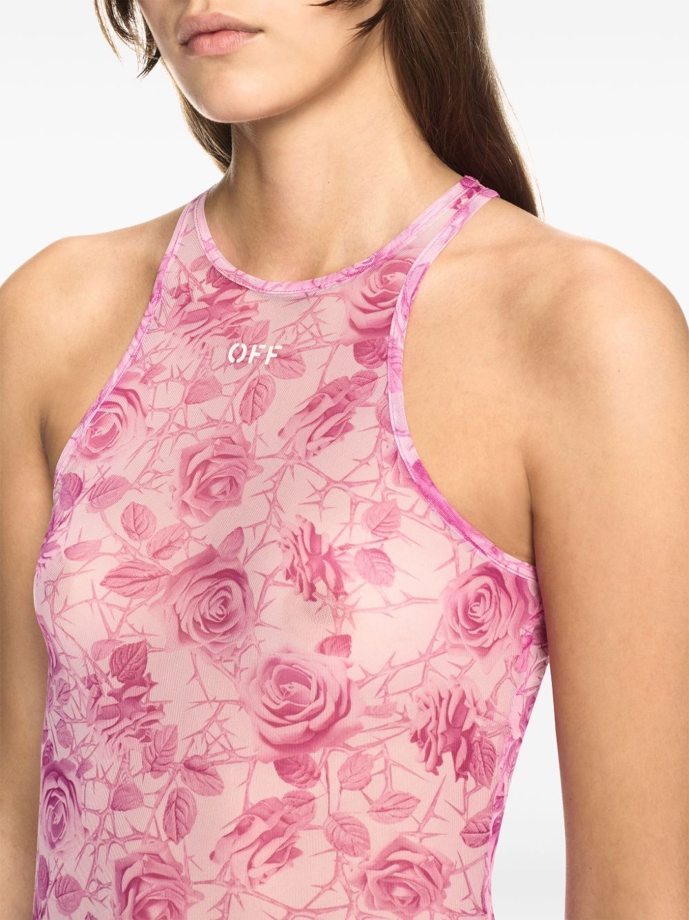 Off Stamp Roses tank top - 4
