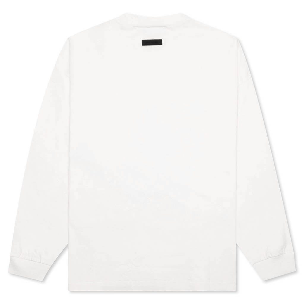 ESSENTIALS L/S TEE - CLOUD DANCER - 2