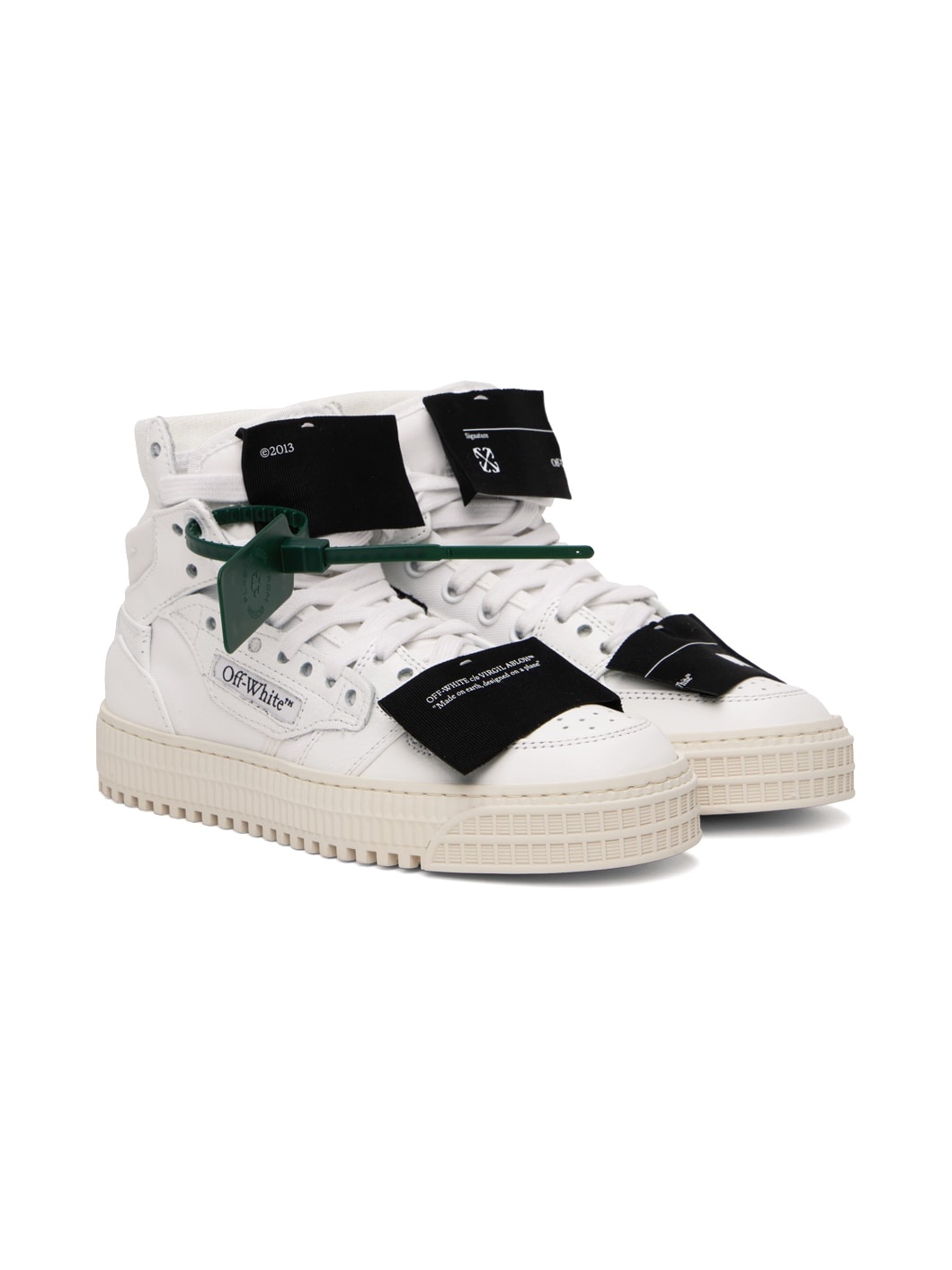 Off-White Black Suede and Textured Leather Off-Court 3.0 High Top Sneakers  Size 41 Off-White