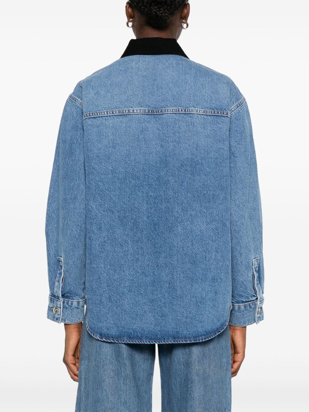 faded-effect denim jacket - 4