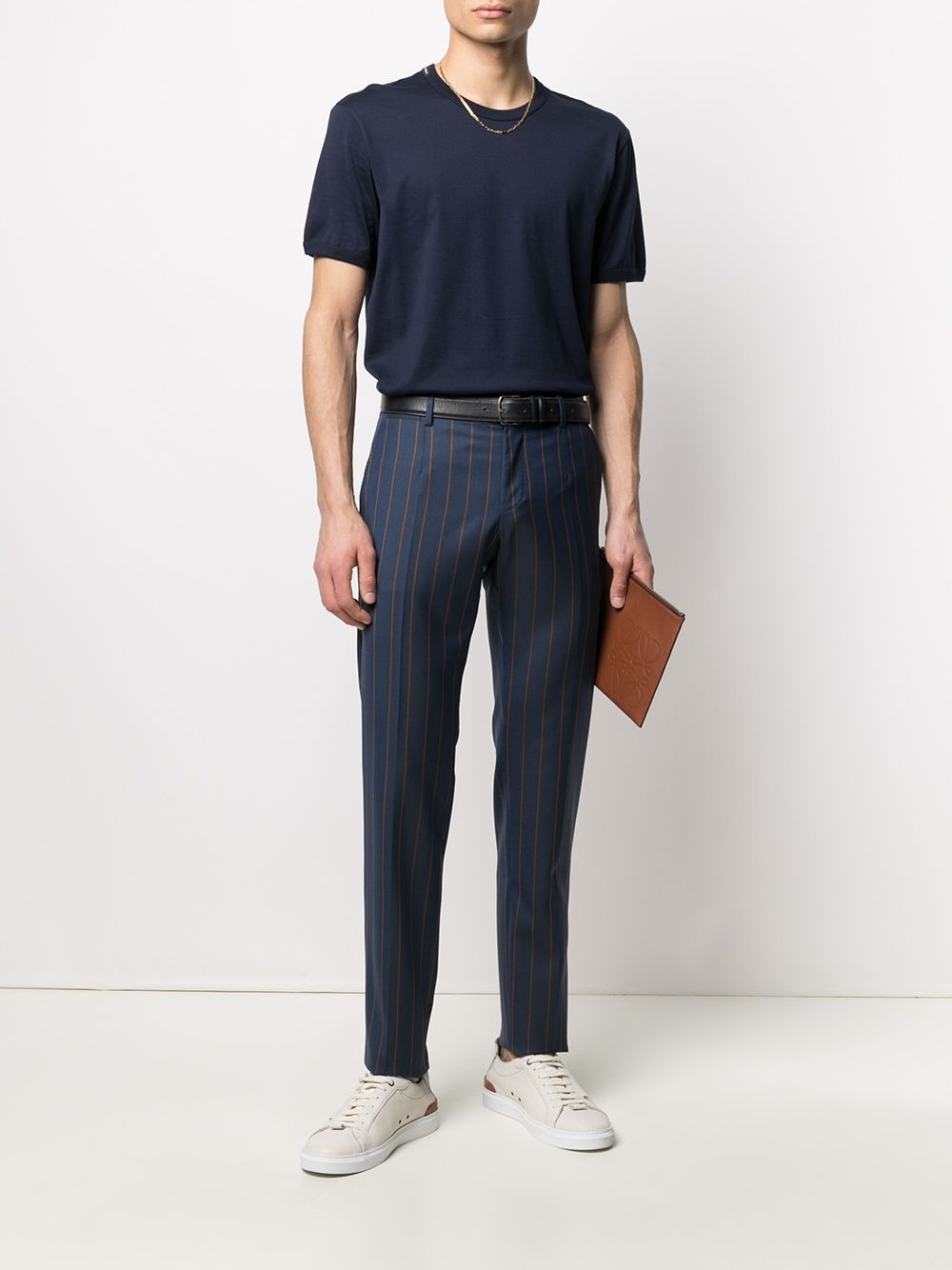 pinstripe tailored trousers - 2