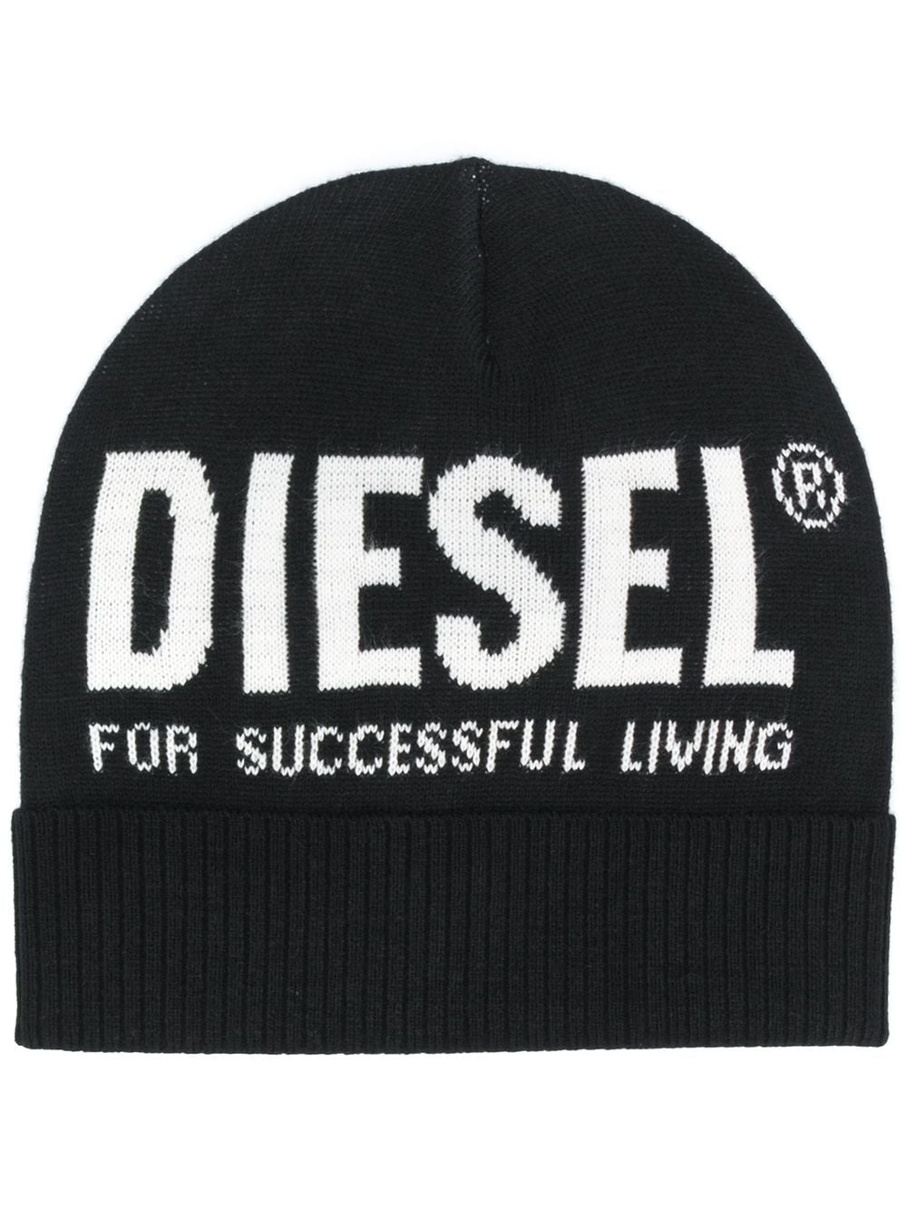 logo print beanie - 1