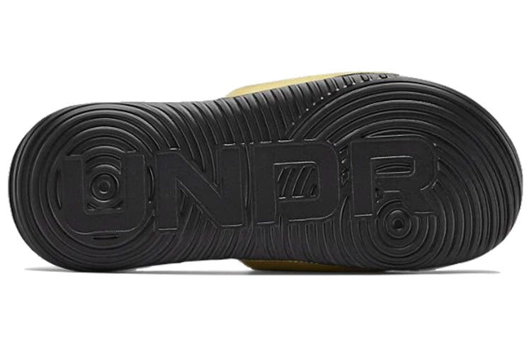 (WMNS) Under Armour Ansa Fixed Slides 'Black Metallic Gold' 3023772-006 - 6