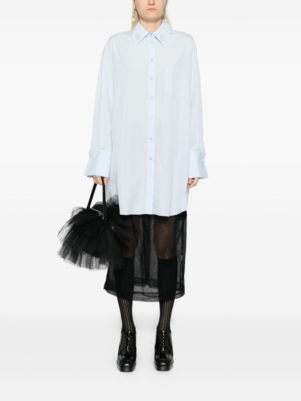 pearl-detailed shirt - 2