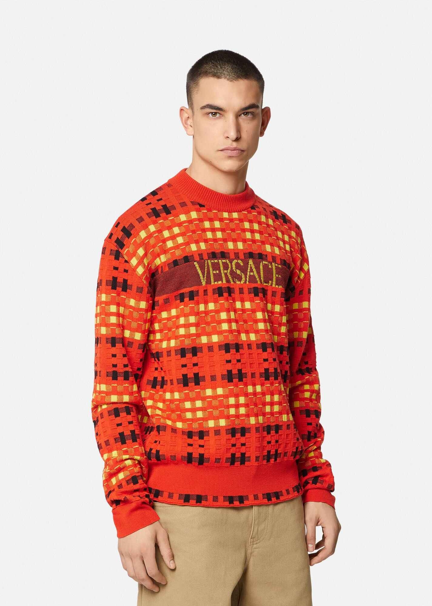 Logo Tartan Wool Jacquard Jumper - 2