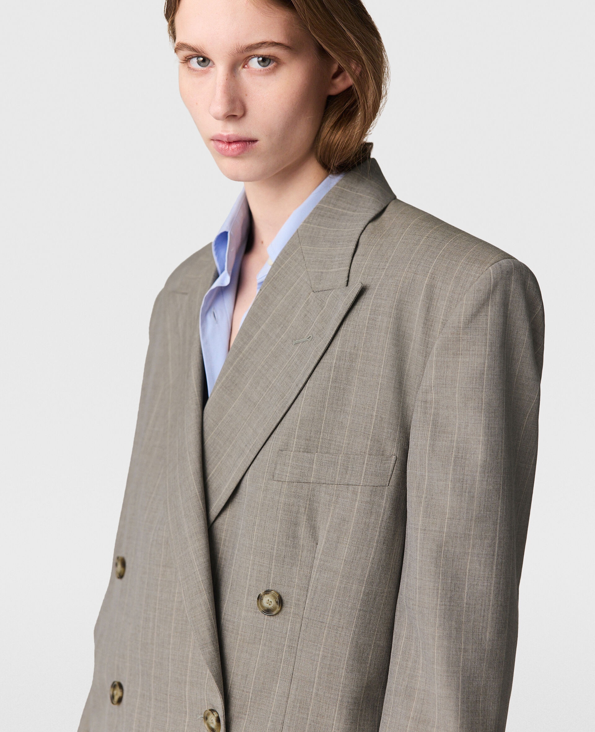 Oversized Double-Breasted Blazer - 6