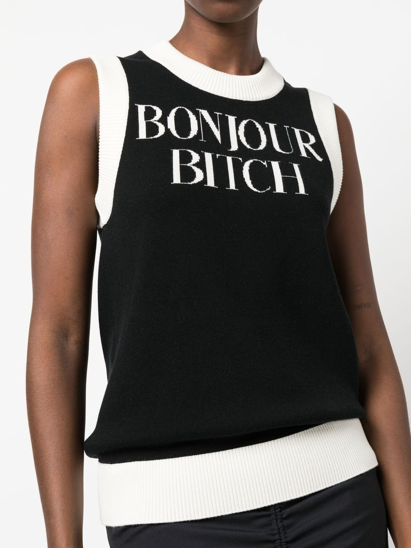 two-tone intarsia knitted tank top 5