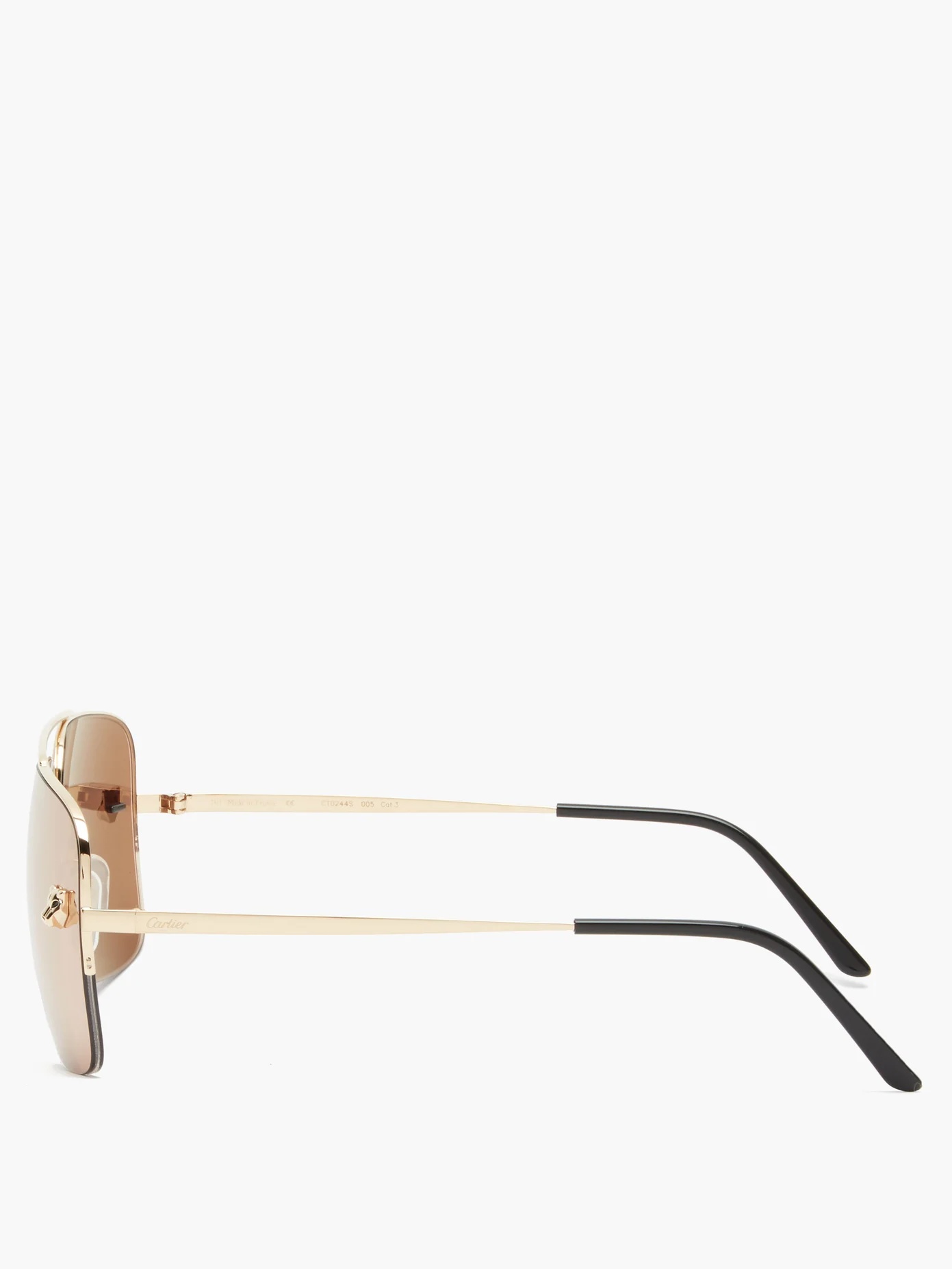 Panthère de Cartier square metal sunglasses - 4