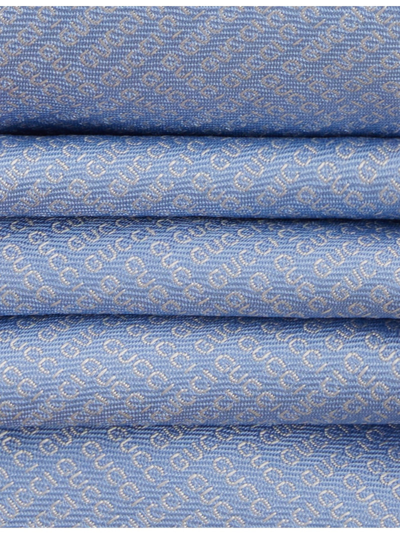 GUCCI Brand-Print Jacquard Silk Tie outlook