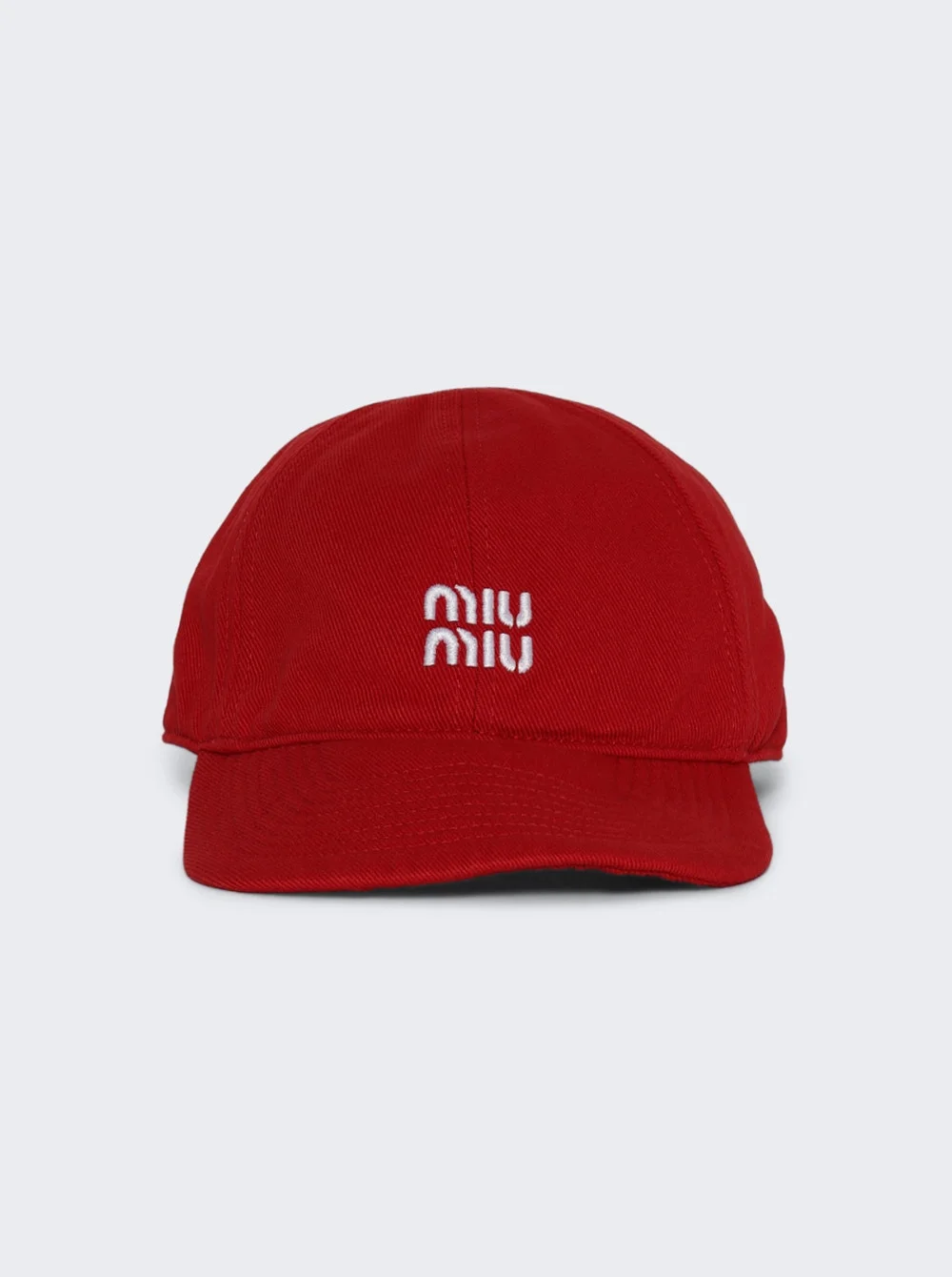 Denim Baseball Cap Red And Tobacco - 1