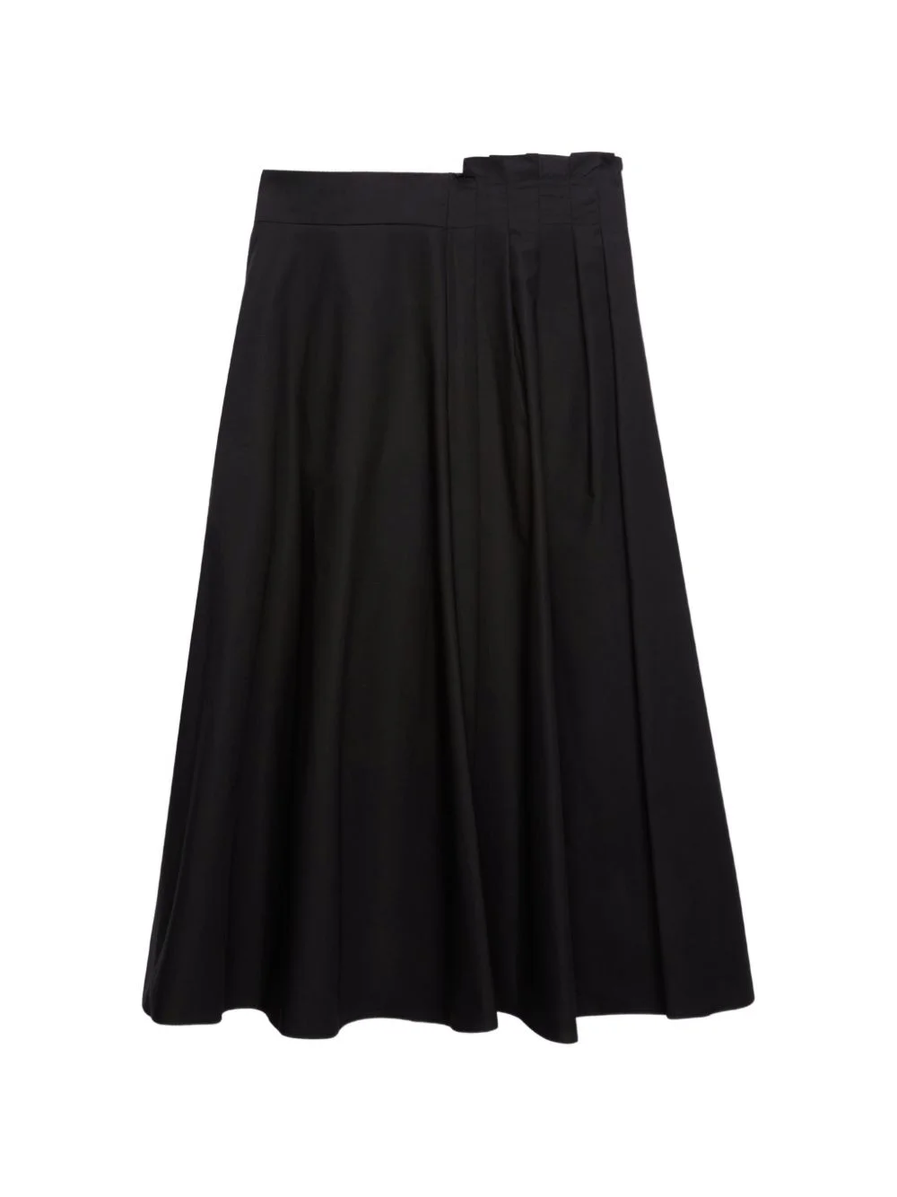 ruffled A-line midi skirt - 1