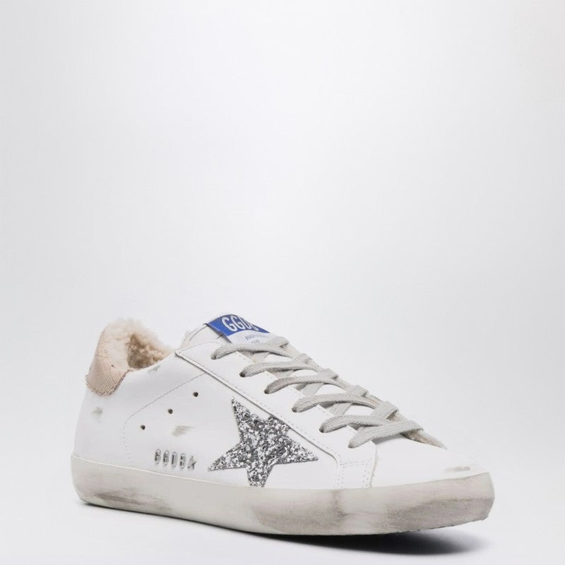 Golden Goose White/Silver Super-Star Sneakers With Shearling Lining Women - 1