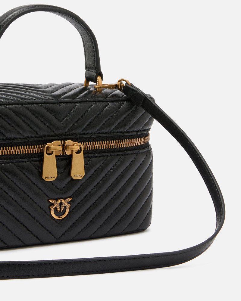 SMALL BEAUTY CASE WITH SHOULDER STRAP IN CHEVRON NAPPA 3