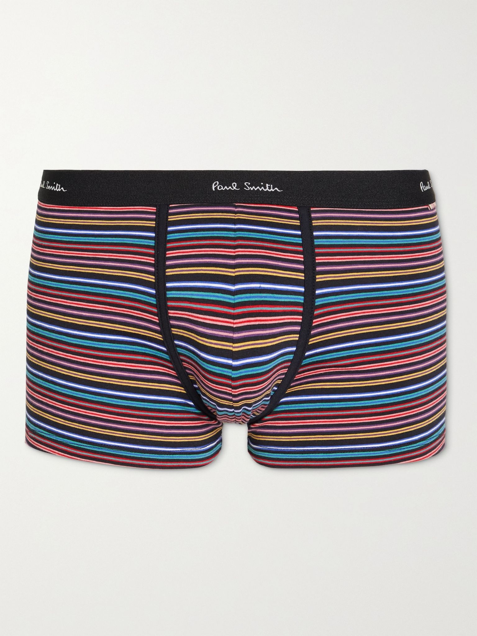 Striped Stretch-Cotton Boxer Briefs - 1