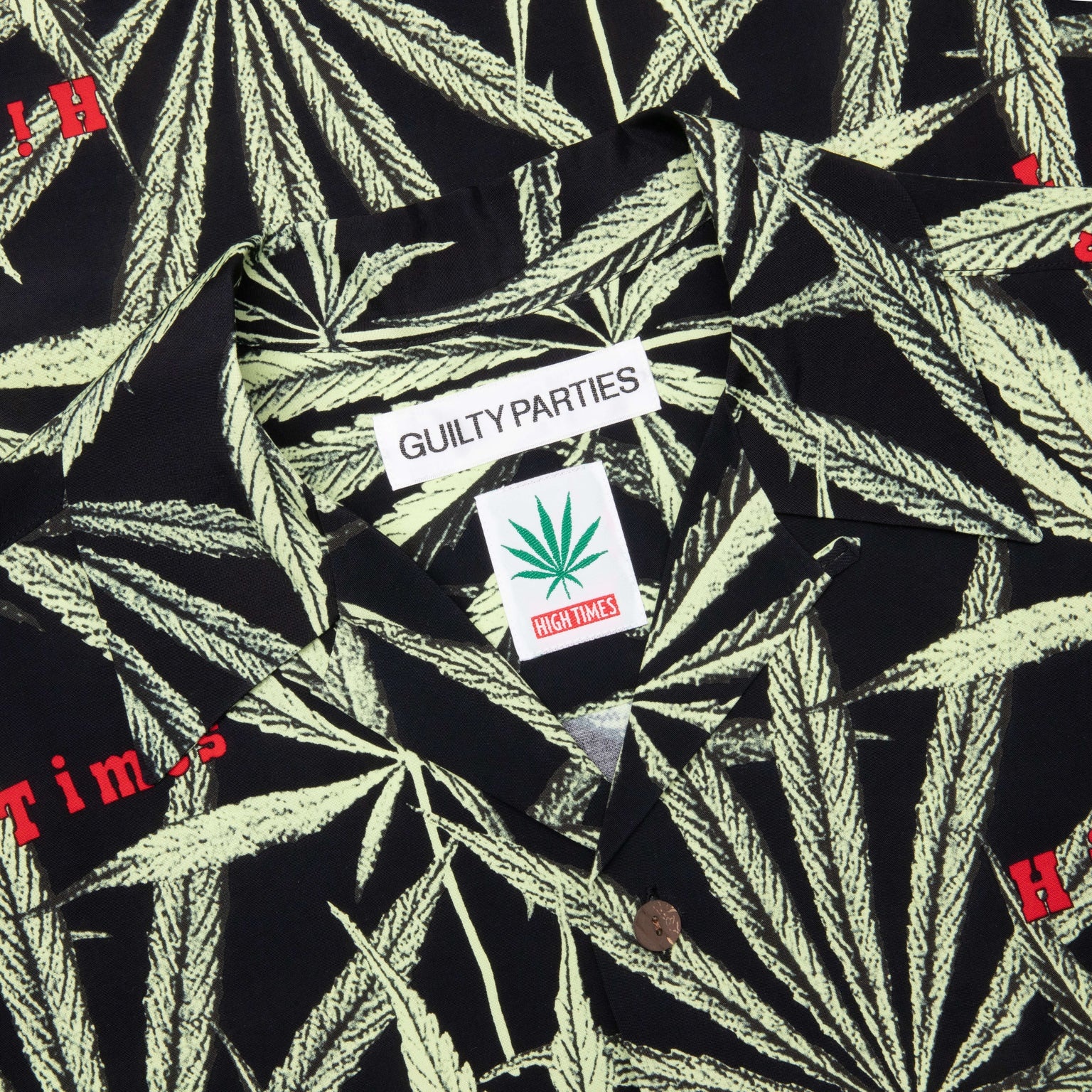HIGH TIMES S/S HAWAIIAN SHIRT TYPE-1 - BLACK - 3