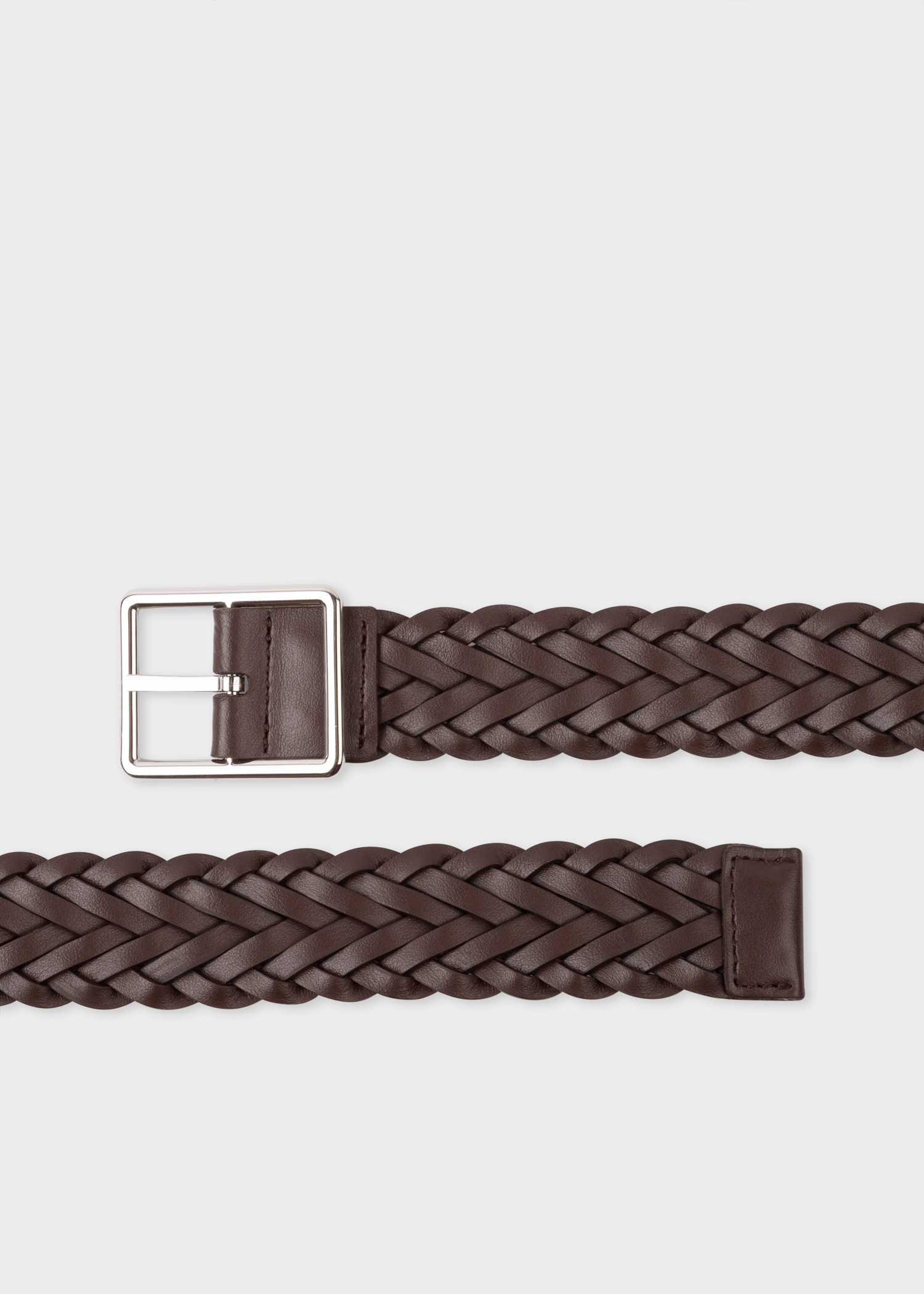 Artist Stripe Reversible Plaited Leather Belt - 2
