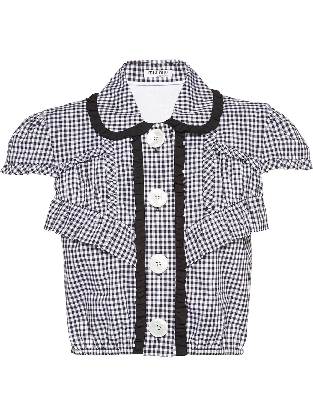 gingham check shirt - 1