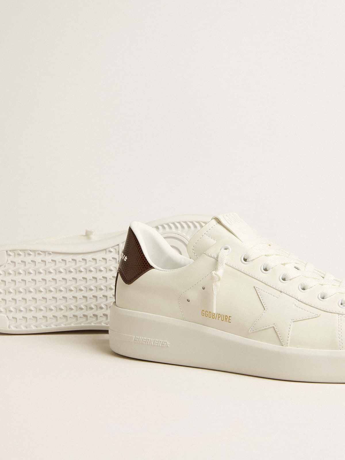 Purestar with white star and burgundy lizard-print heel tab - 3