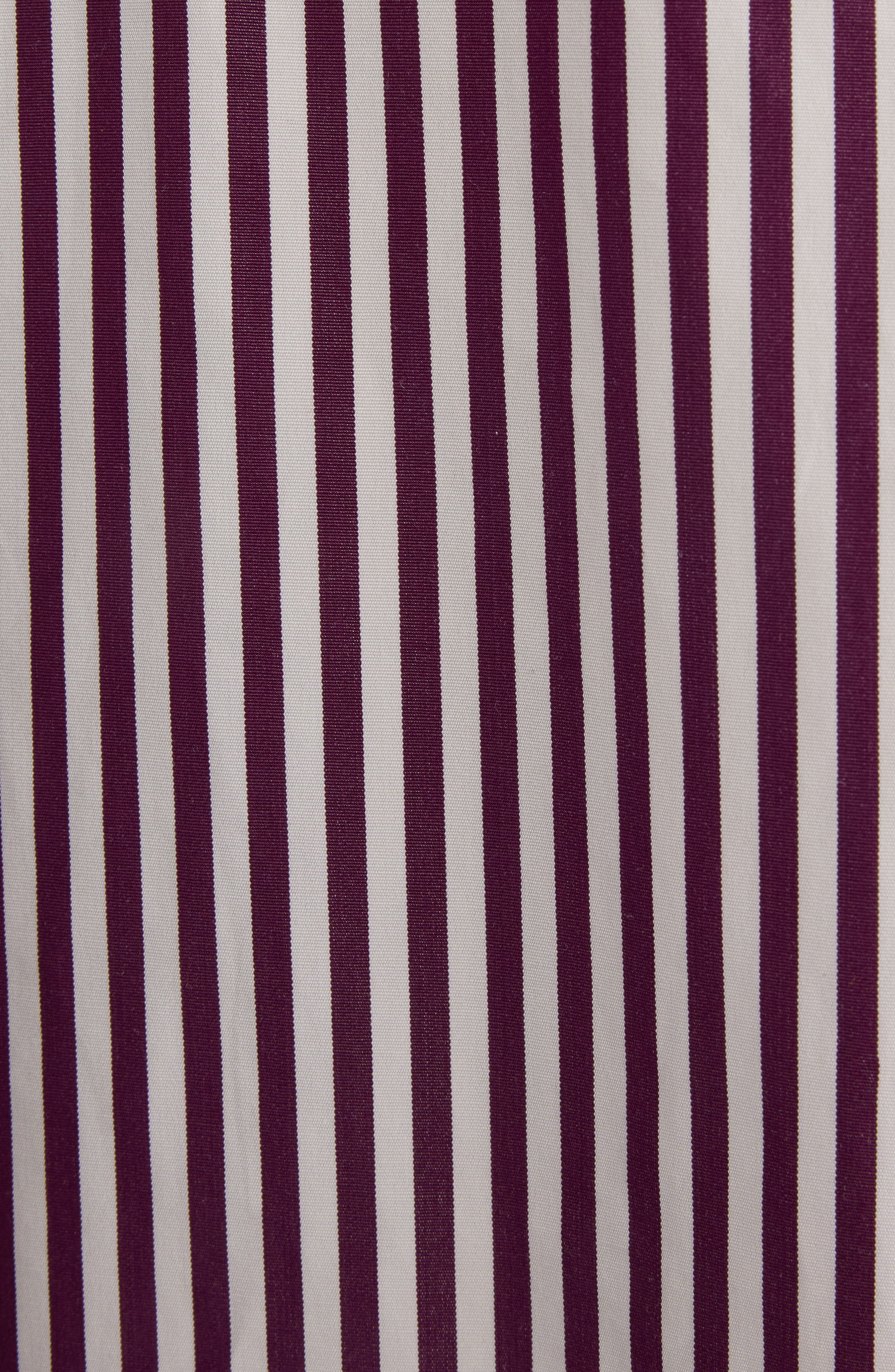 Isabel Marant Fabriza Stripe Cotton Poplin Button-Up Shirt in Ecru/Burgundy at Nordstrom - 6