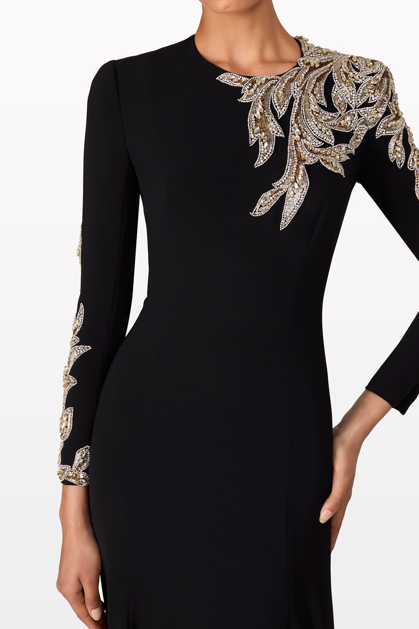 Jenny Packham Honor Sequin-Embellished Maxi Gown in Liquorice at Nordstrom - 4
