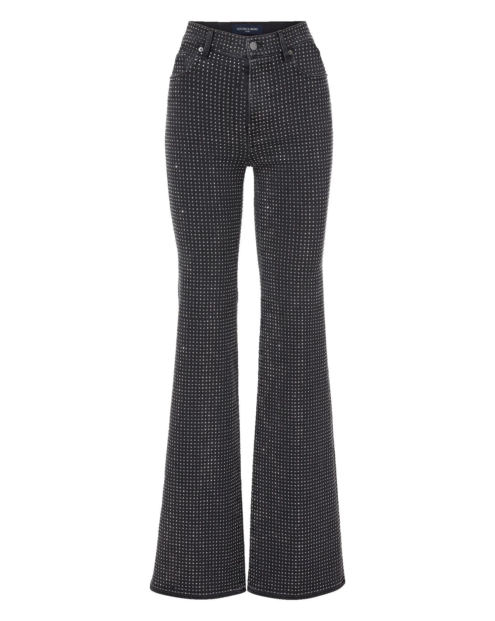 CROSBIE RHINESTONE SLIM WIDE-LEG JEAN - 1