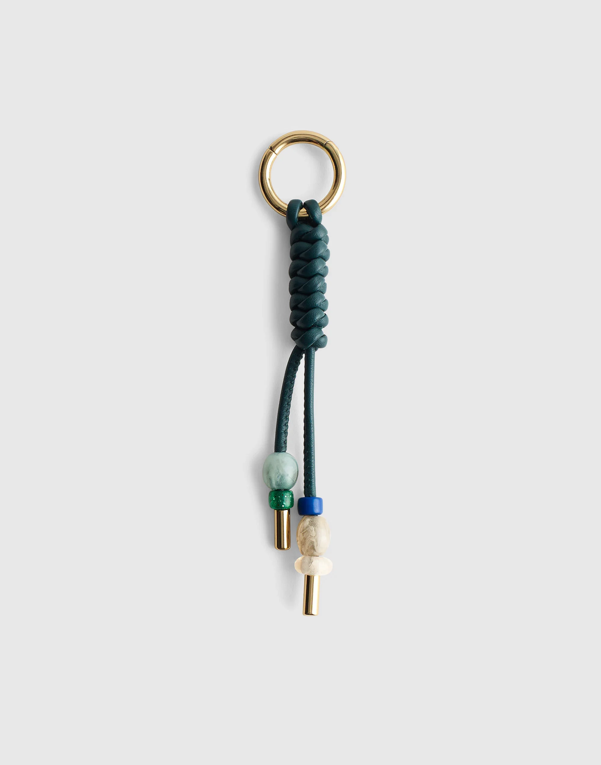 Braided Leather Bag Charm - 1